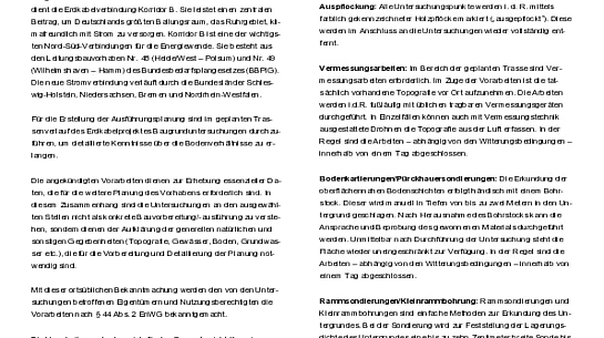 Nr. 10 Ankündigung von Vorarbeiten für die Trassenplanung Erdkabelverbindung Korridor B